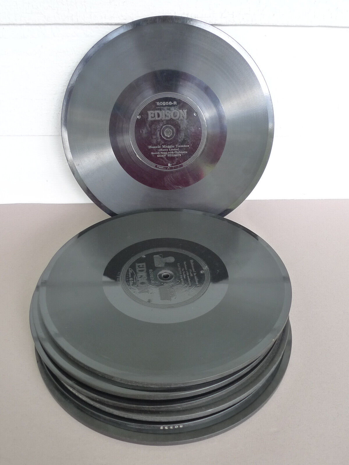Lot of 7 Edison Diamond Disc 78 records Glen Ellison Orphee Langevin +