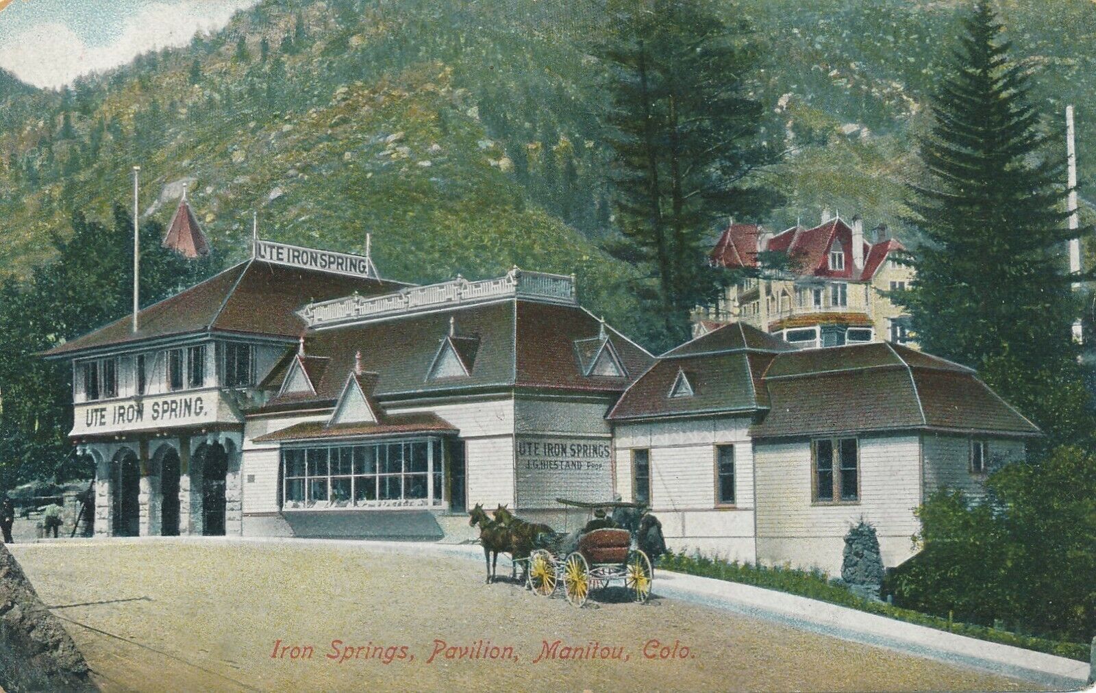 MANITOU CO – Iron Springs Pavilion showing Horse and Carriage