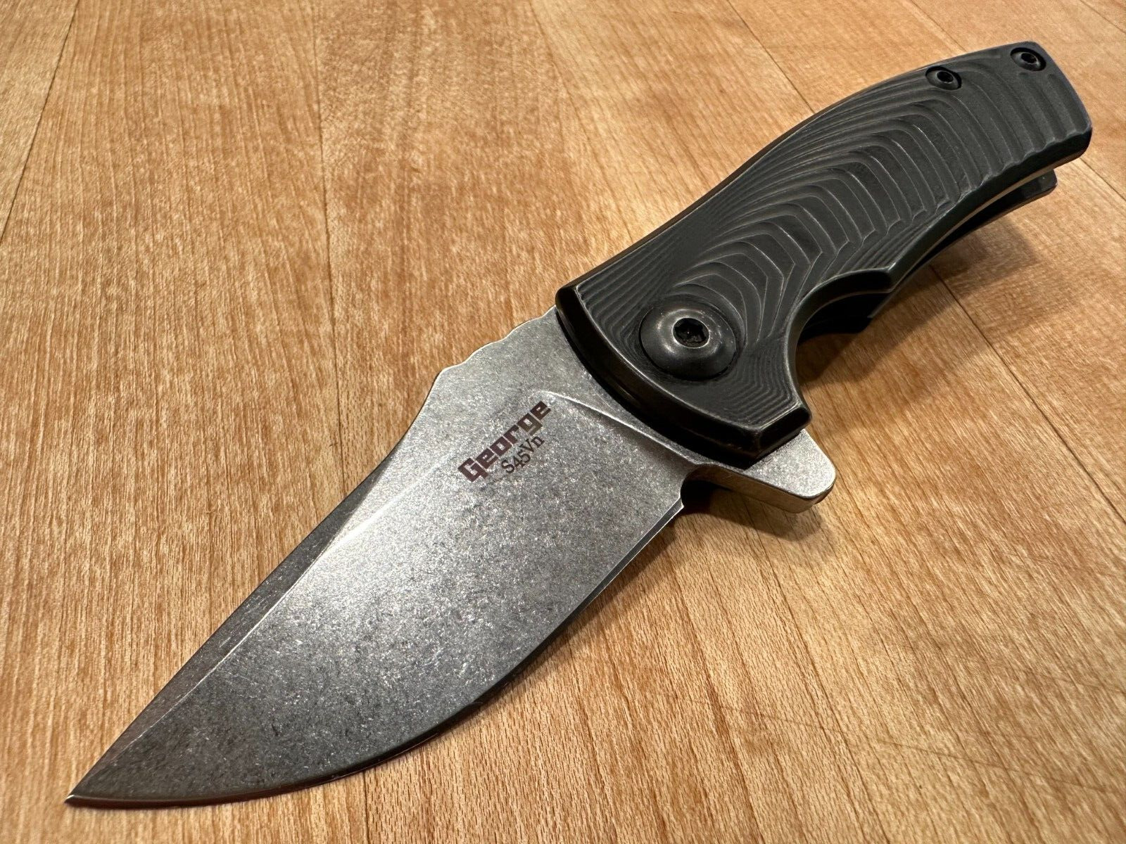 Les George ESV Flipper Knife Morph Titanium 2.75
