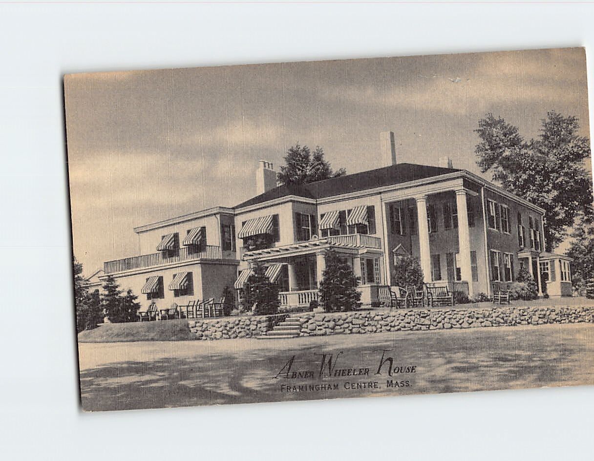Postcard Abner Wheeler House Framingham Centre Massachusetts USA