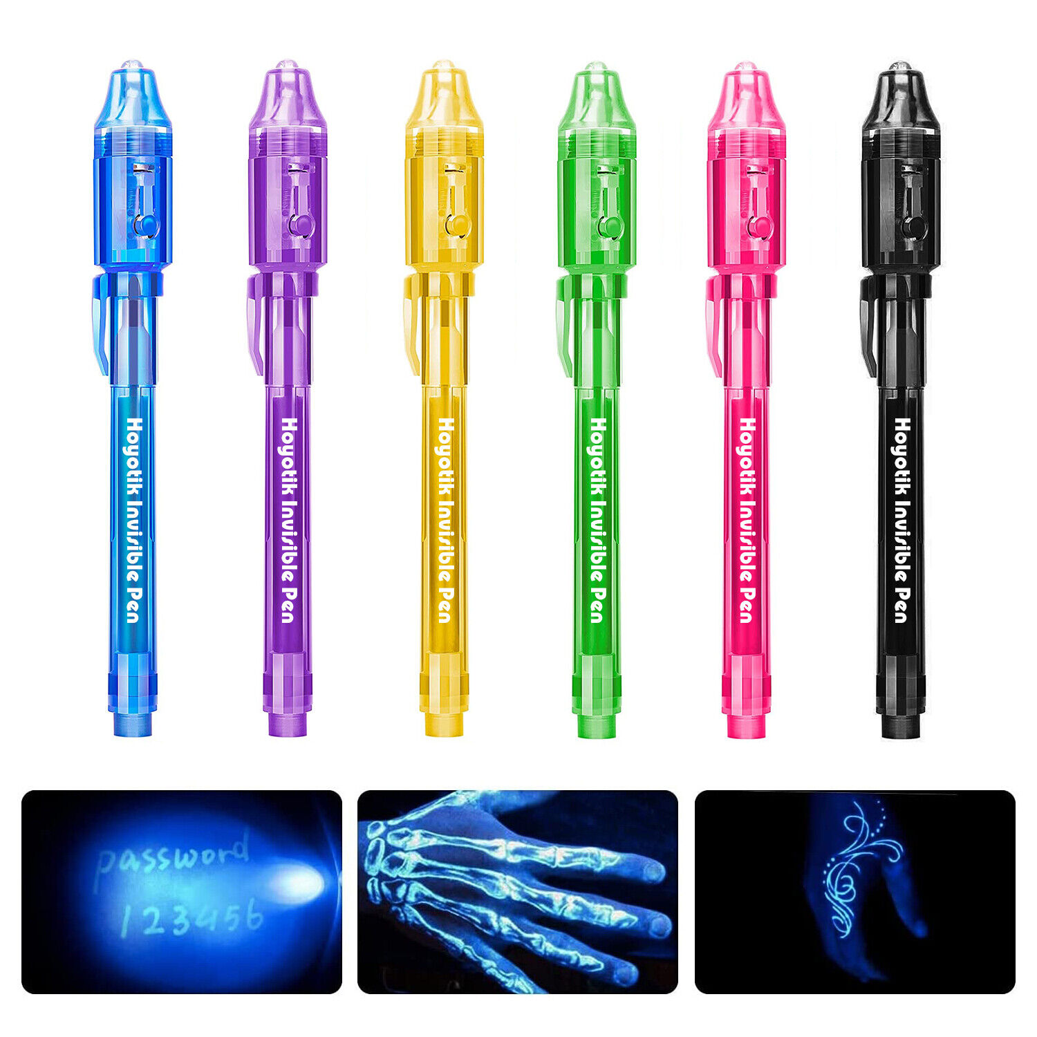 UV Light Pen Invisible Ink Secret Marker Spy Pen Secret Message Christmas Party