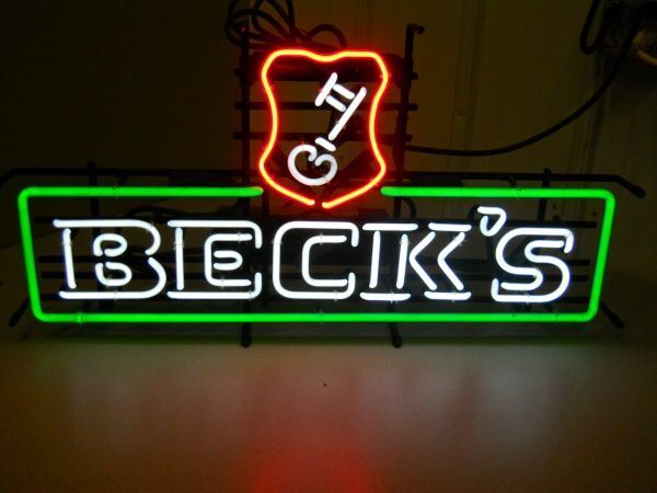 New Beck's Key Beer Bar Lamp Neon Light Sign 20