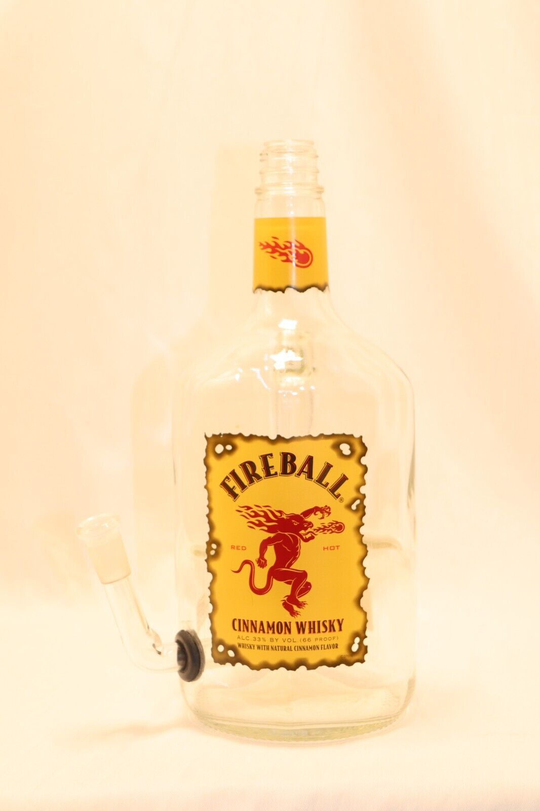 Shmokeworks Bottle Bong Alcohol Bottle Bubbler Bong Fireball Whiskey glass pipe 