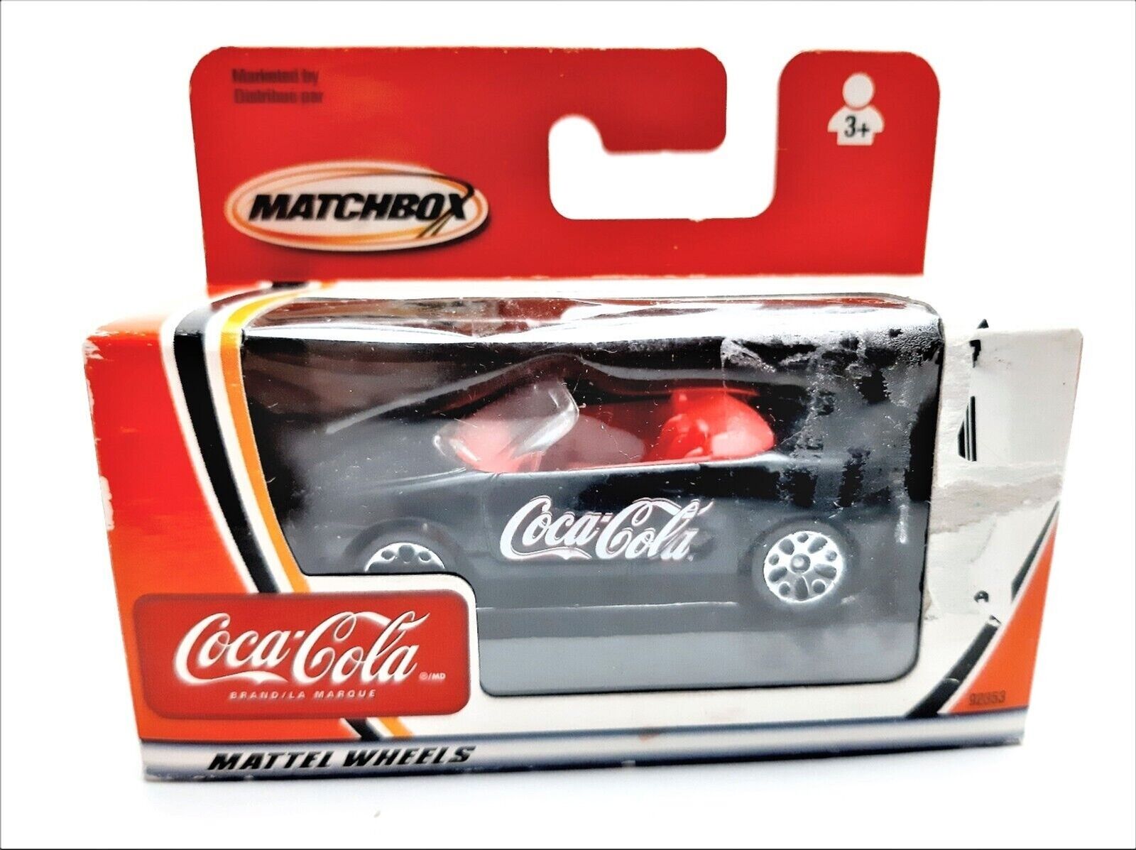 Coca-Cola Black Convertible Diecast Coke Car Matchbox Mattel Wheels