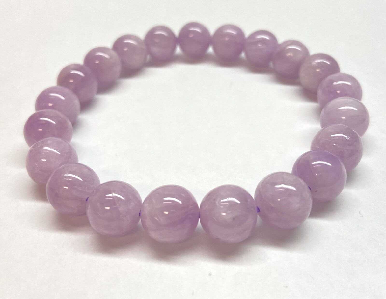 9+ mm Natural Purple Kunzite Crystal Beaded Bracelet / Gift for Special One