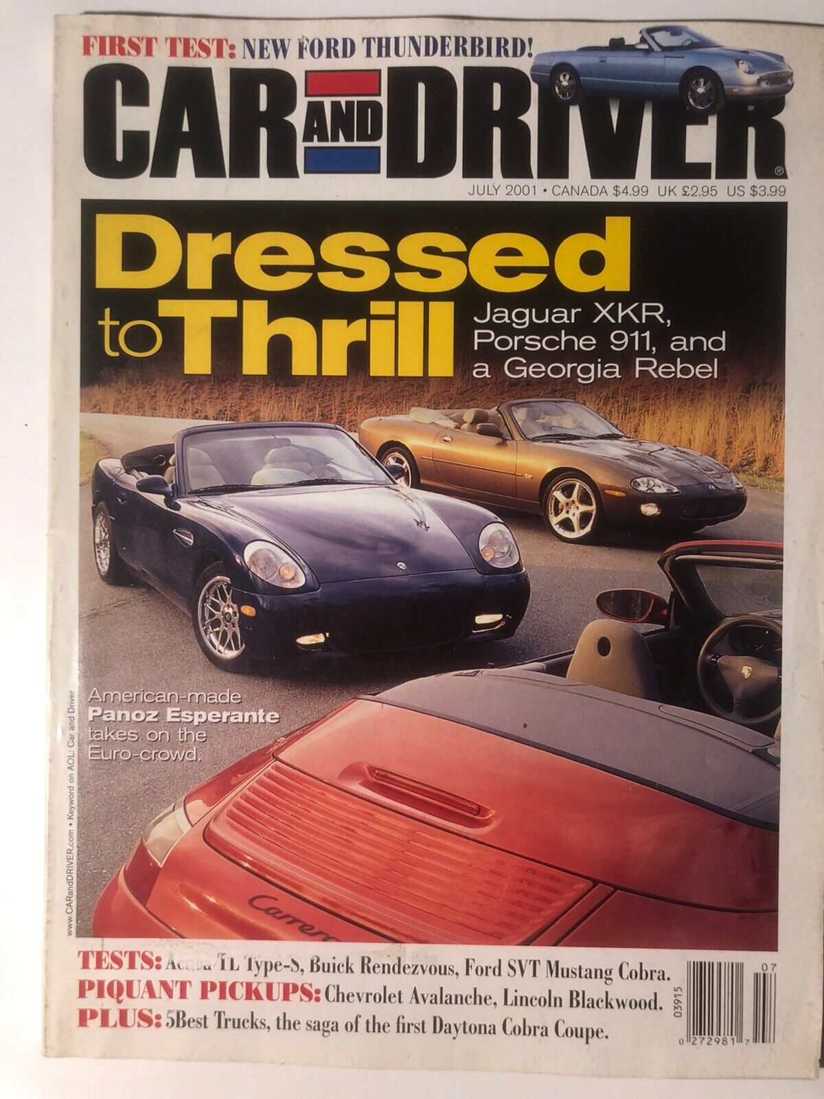 Car And Driver Magazine July 2001 Volume 47 No 1