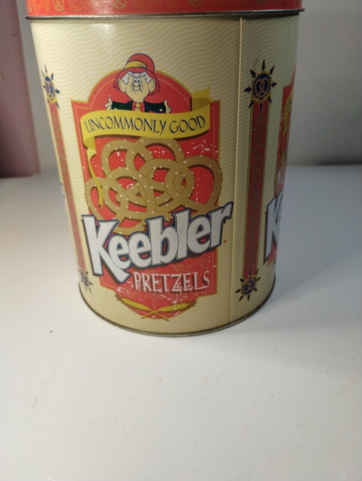 Vintage Keebler Pretzels Tin Uncommonly Good Large Tin