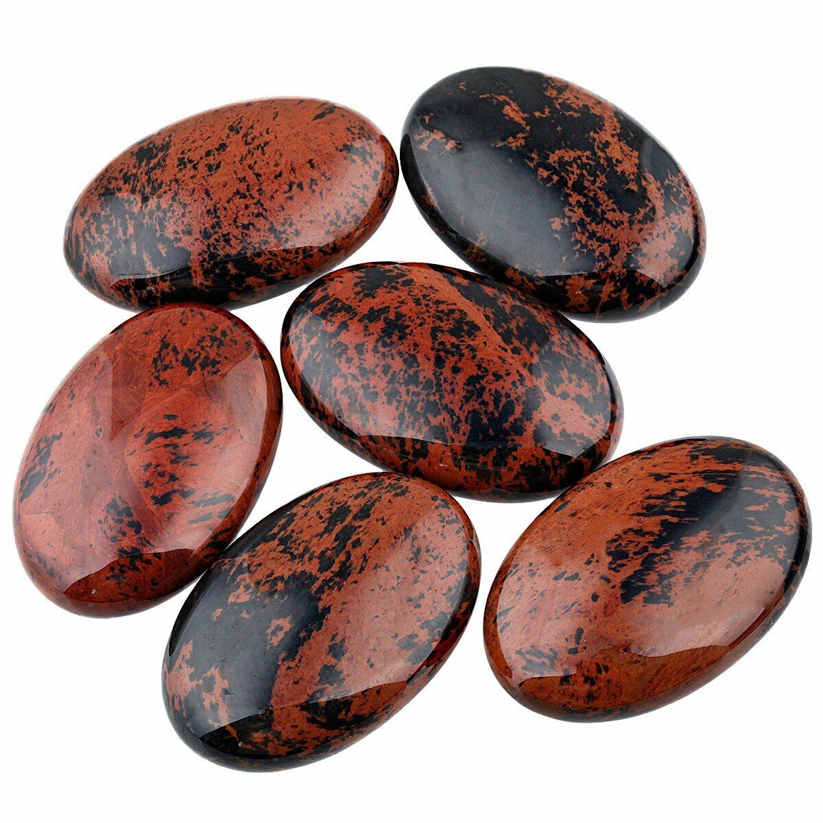 Mahogany Obsidian Palm Thumb Worry Stone 30-40 mm