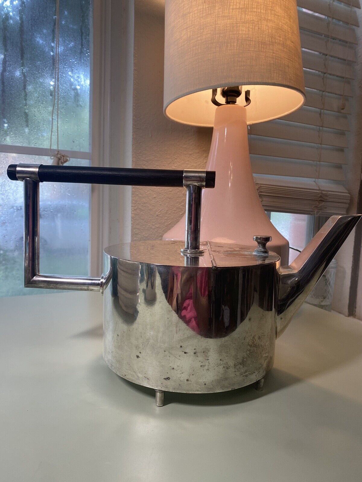 Unique Vintage Christopher Dresser Style Silver-plated Teapot