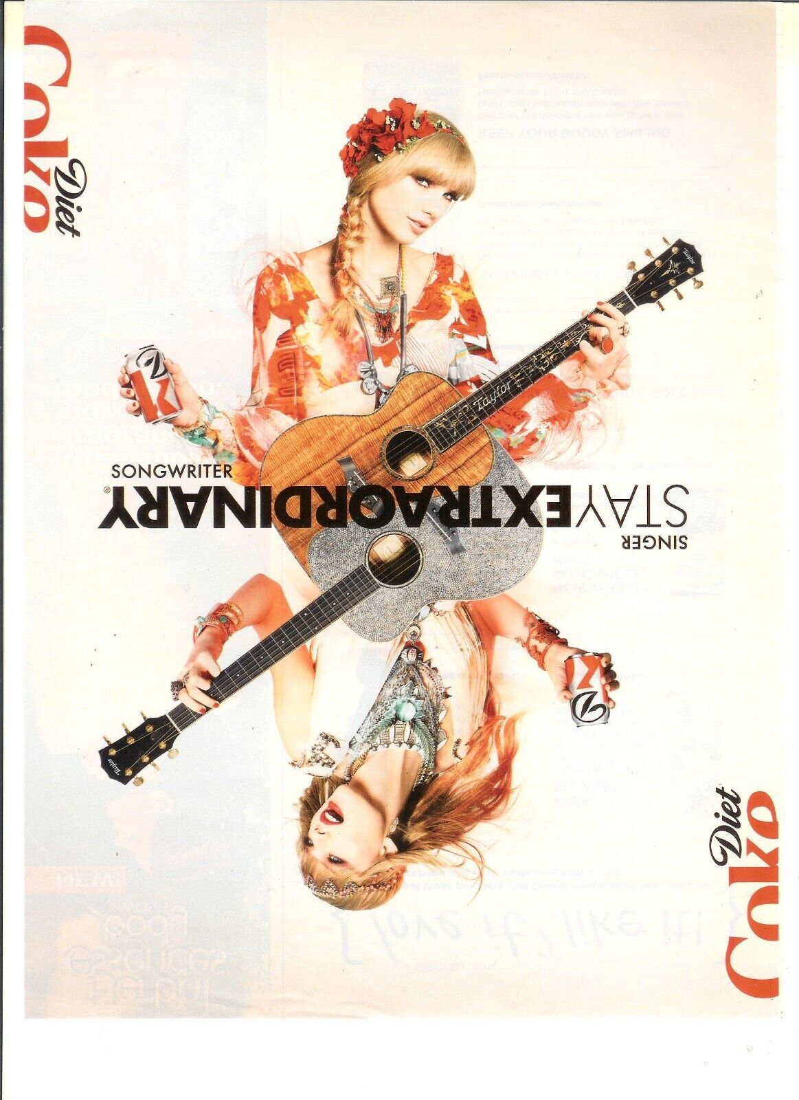 Taylor Swift Diet Coke Ad - 8 x 10 3/4/Collectible 4Fans