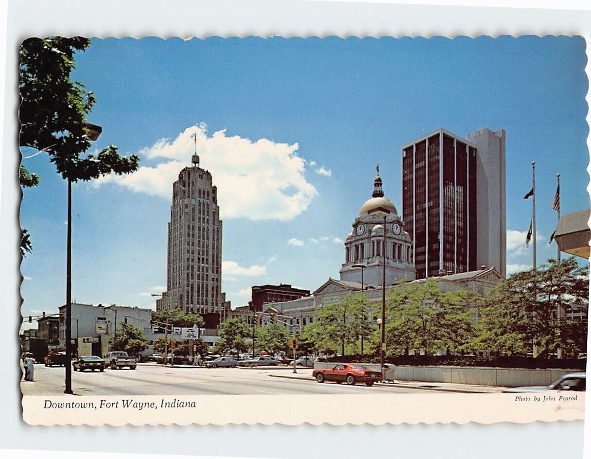 Postcard Downtown Fort Wayne Indiana USA