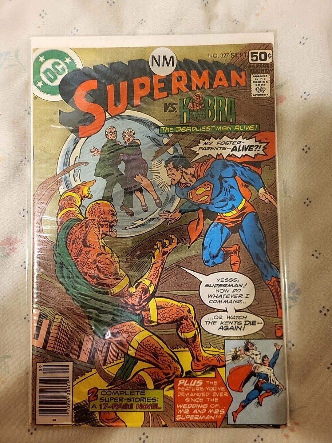 Superman #327 1978 DC Comics  Kobra Deadliest Man Alive Whitman Rough 