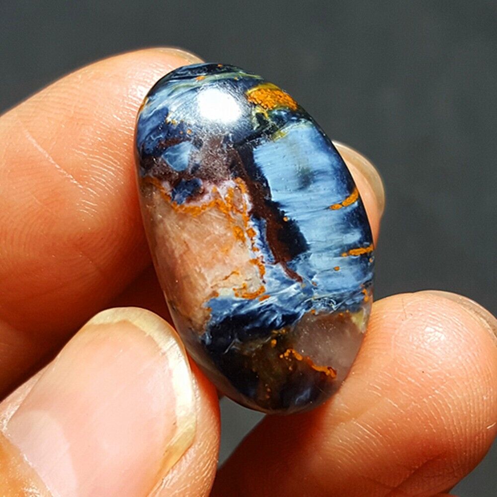 27CT  Natural polishing  “Pietersite” agate crystal Madagascar 44X80