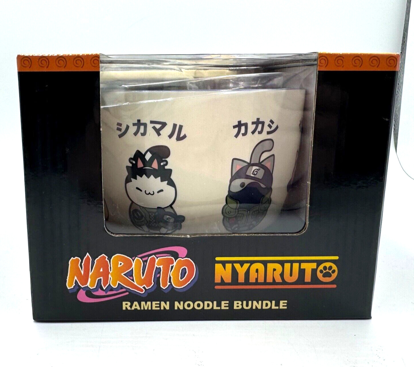 Nyaruto Naruto Cat Ramen Noodle Bundle: Bowl, Chopsticks w/ Holder & Spoon