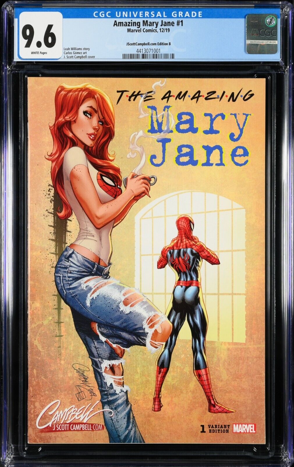 Amazing Mary Jane #1 CGC 9.6 Marvel Comics 2019 J. Scott Campbell Variant B