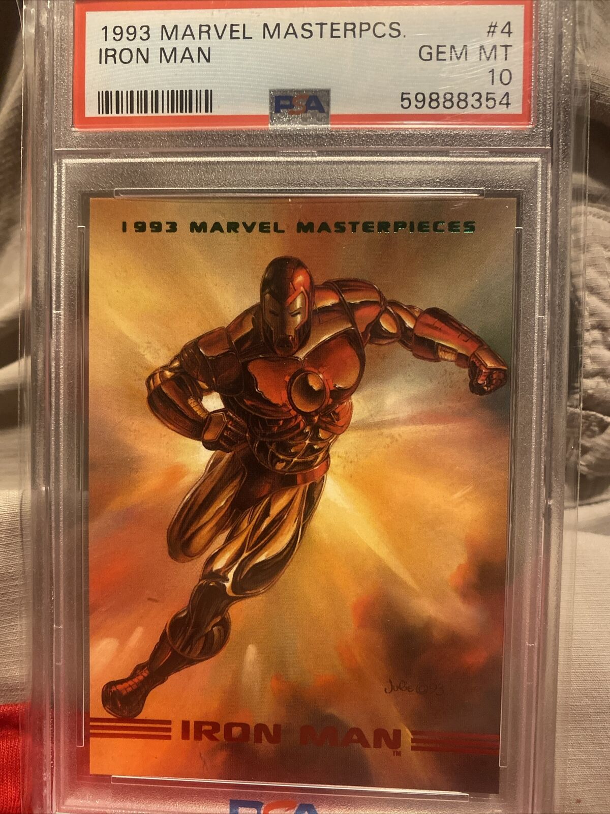 1993 Marvel Masterpieces Iron Man #4 PSA 10 GEM MINT 🔥SHIPS FREE🔥