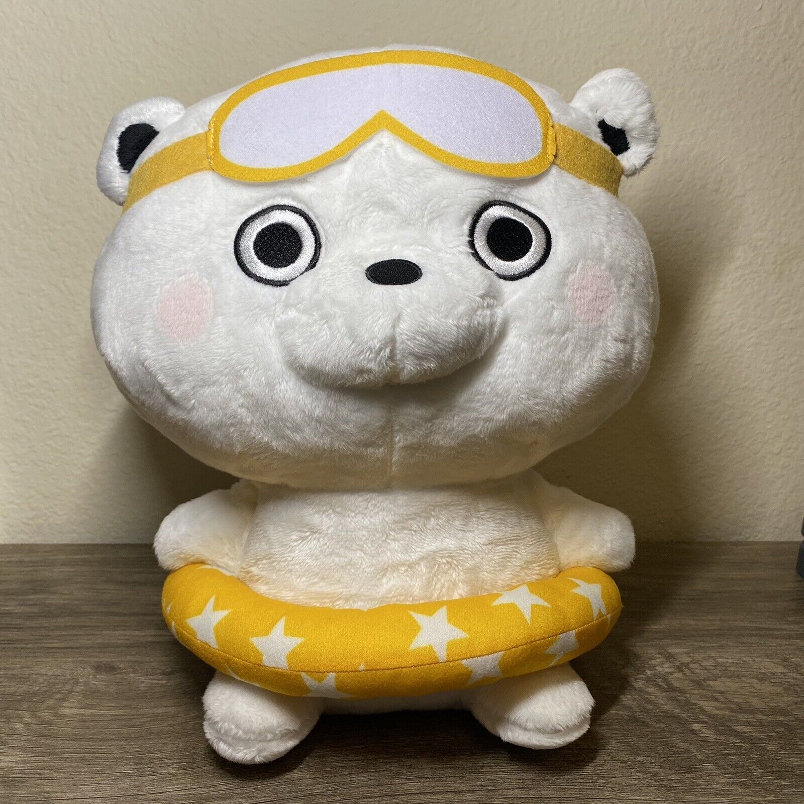 Furyu Yosistamp 13” Plush Bear From Japan Yoshistamp Swimmer NWT Swimming Tube