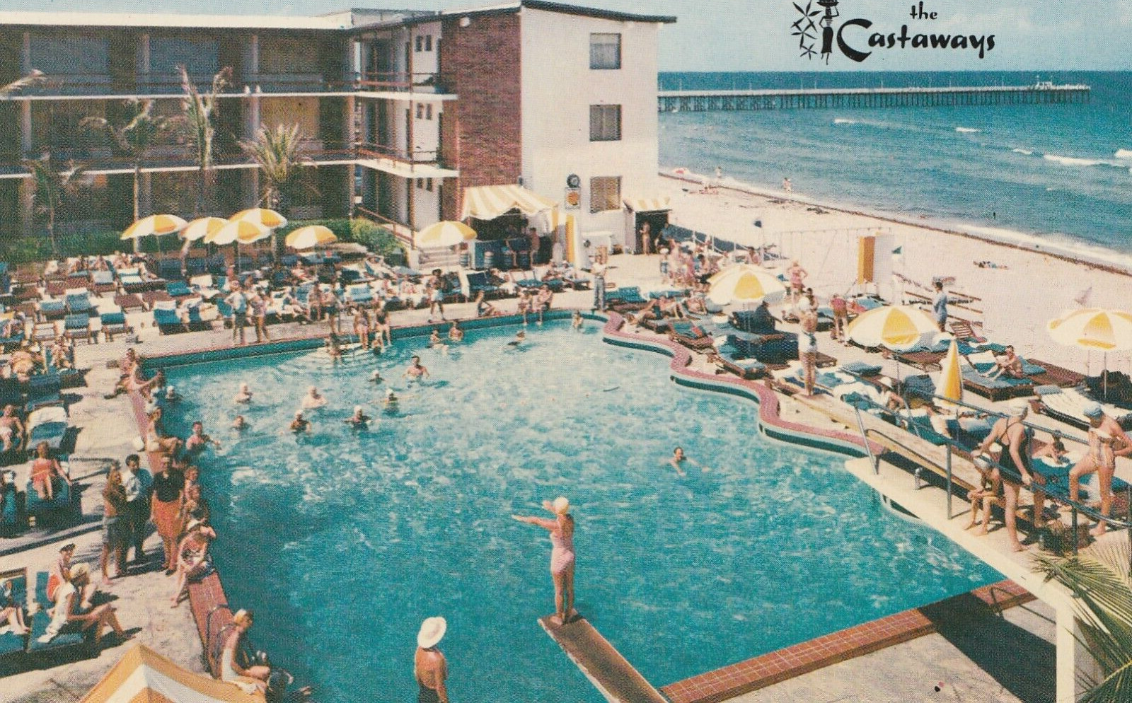 Vintage Postcard The Castaways Hotel Miami Beach, Florida