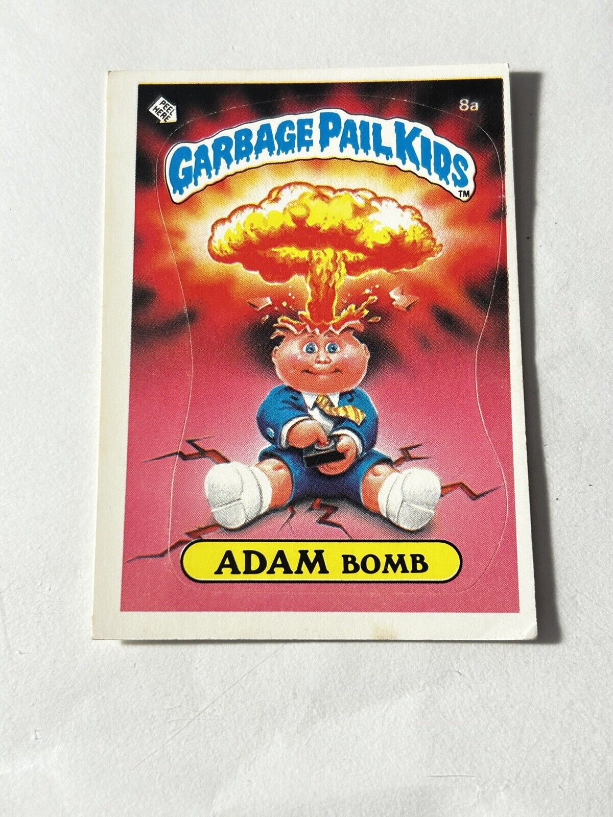 1985 Topps Garbage Pail Kids ADAM BOMB 8a Series 1 Checklist Good Shape