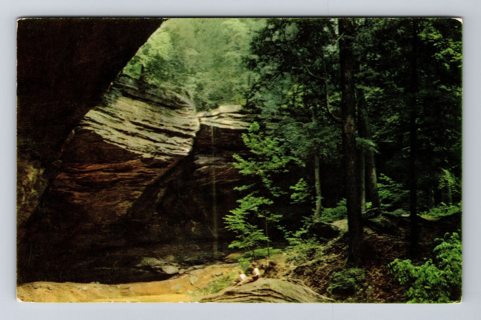 Bloomingville OH-Ohio, Ash Cave, Hocking Hills State Park Vintage Postcard