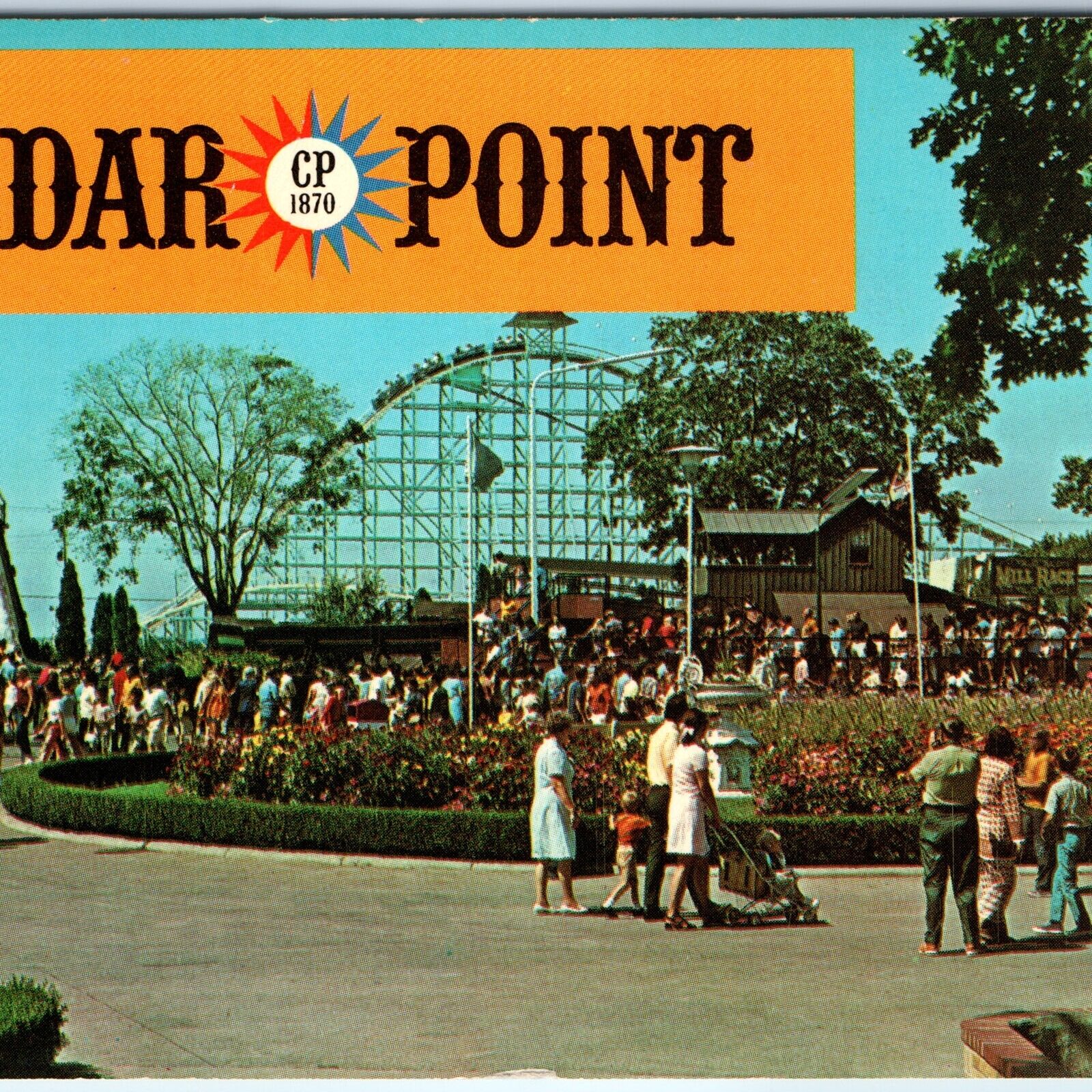 c1960s Sandusky, OH Midway Amusement Park Cedar Point Streak Roller Coaster A231