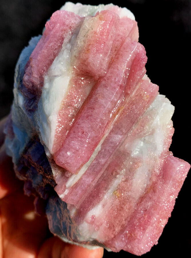 218g TOP Natural Red Tourmaline Crystal Rough Stone Rock Specimen Brazil ia9381