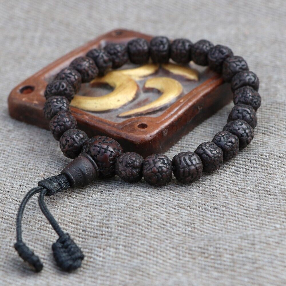 Rudrasha Buddhist Japa Mala Wrist Mala beads, Tibetan Rudraksha Rosary  beads