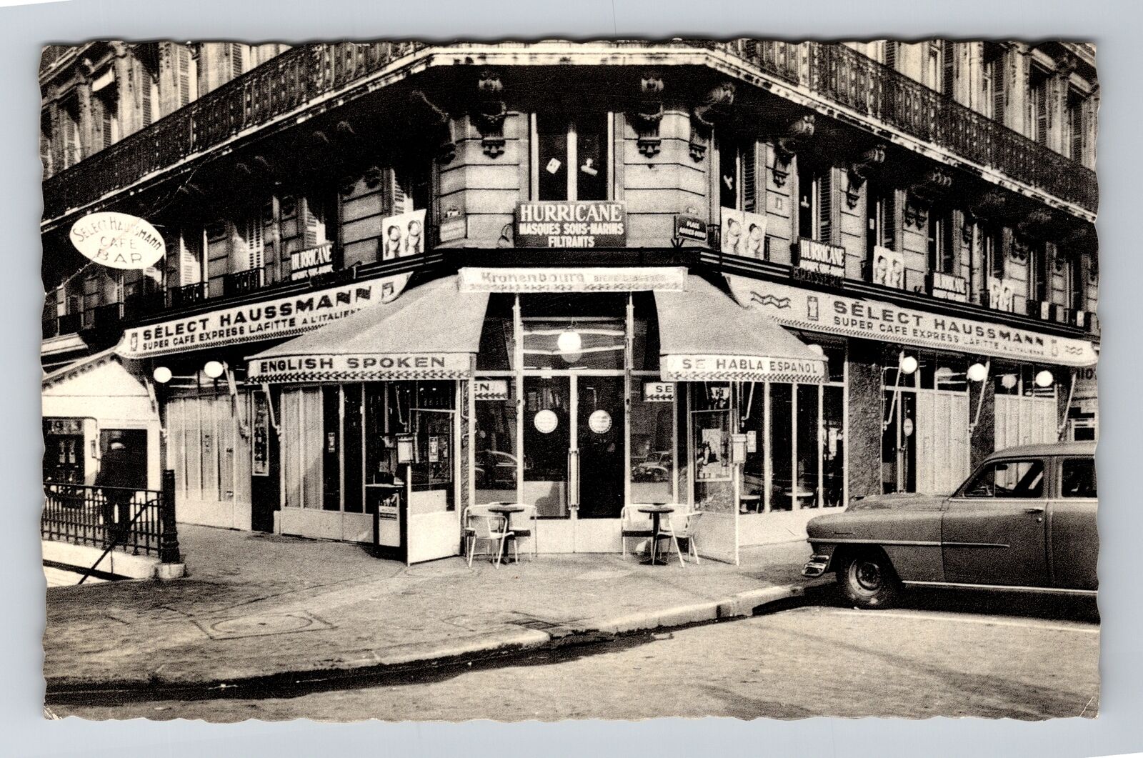 Paris France, Le Select Haussmann, Vintage Postcard