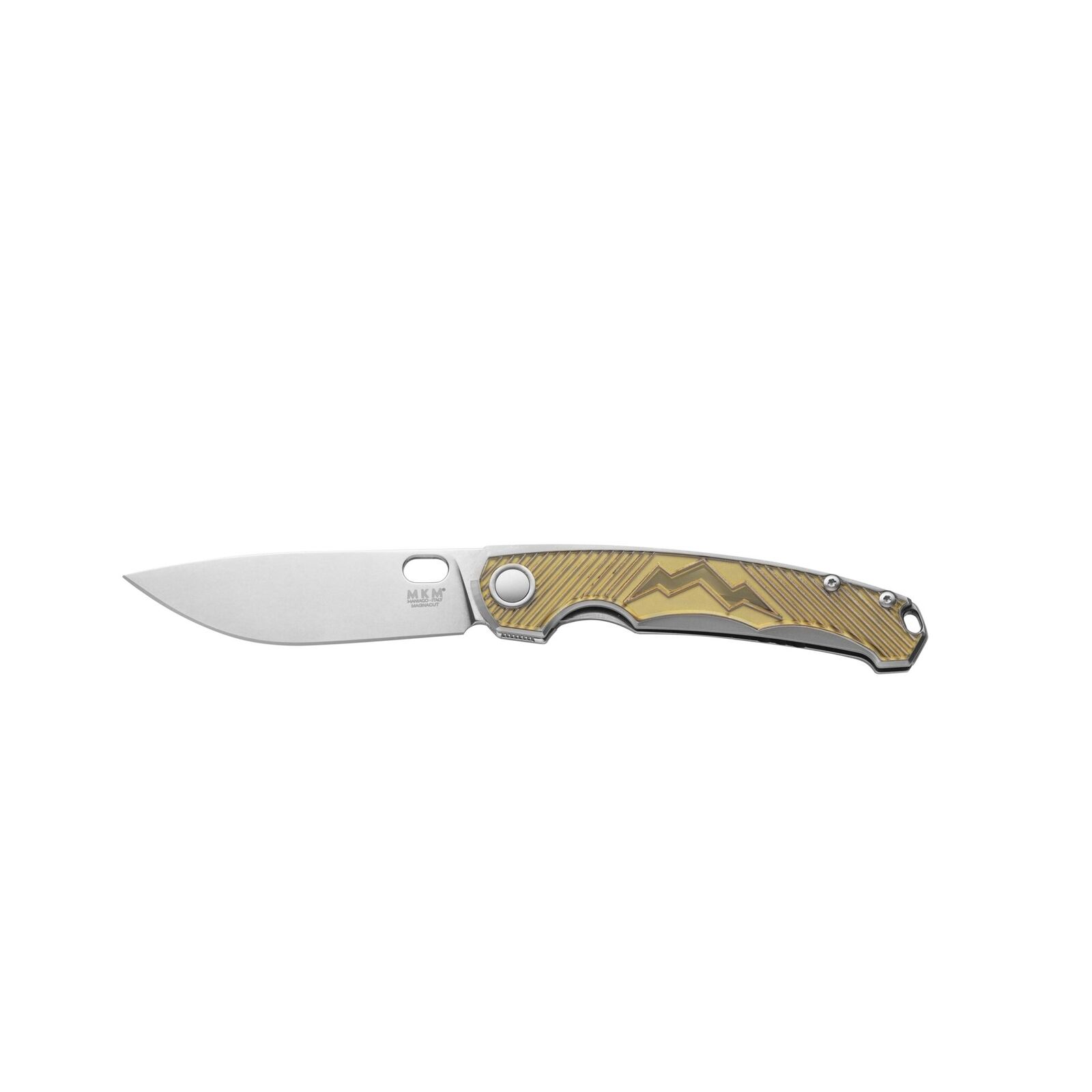 MKM Elcipse Folding Knife Titanium/Ultem Handle Magnacut Plain Edge Satin EL-USW