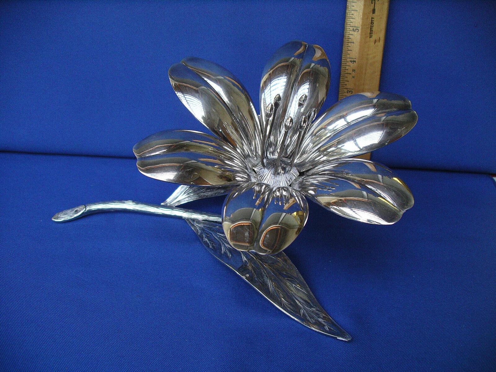Mid Century Modern Lotus Flower Petal Sculpture Art Personal Ash Tray RARE MCM