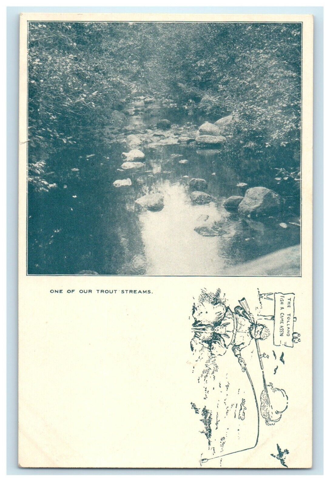 1906 One of our Trout Stream, Tolland, Massachusetts MA Antique Postcard