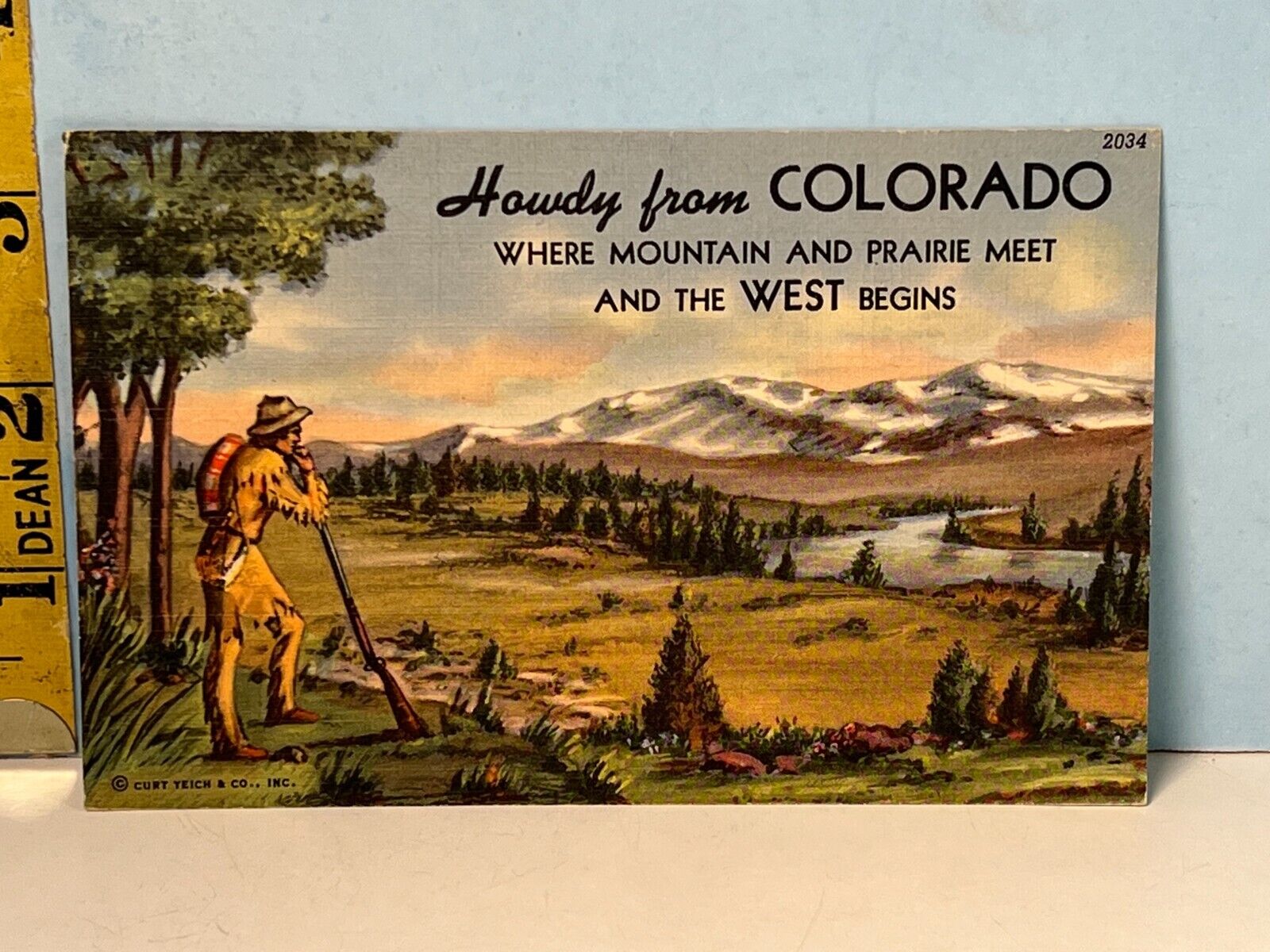 Howdy From Colorado Where Mountains & Prairie meet & the West begins Postcard.