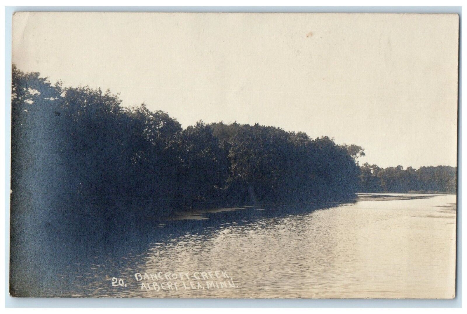 c1910's Bancroft Creek Albert Lea Minnesota MN RPPC Photo Antique Postcard