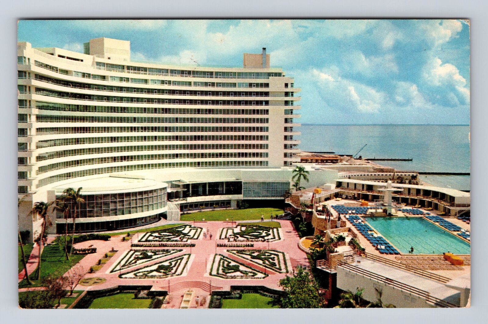 Miami Beach FL-Florida, Fontainebleau Hotel Advertising Vintage c1960 Postcard