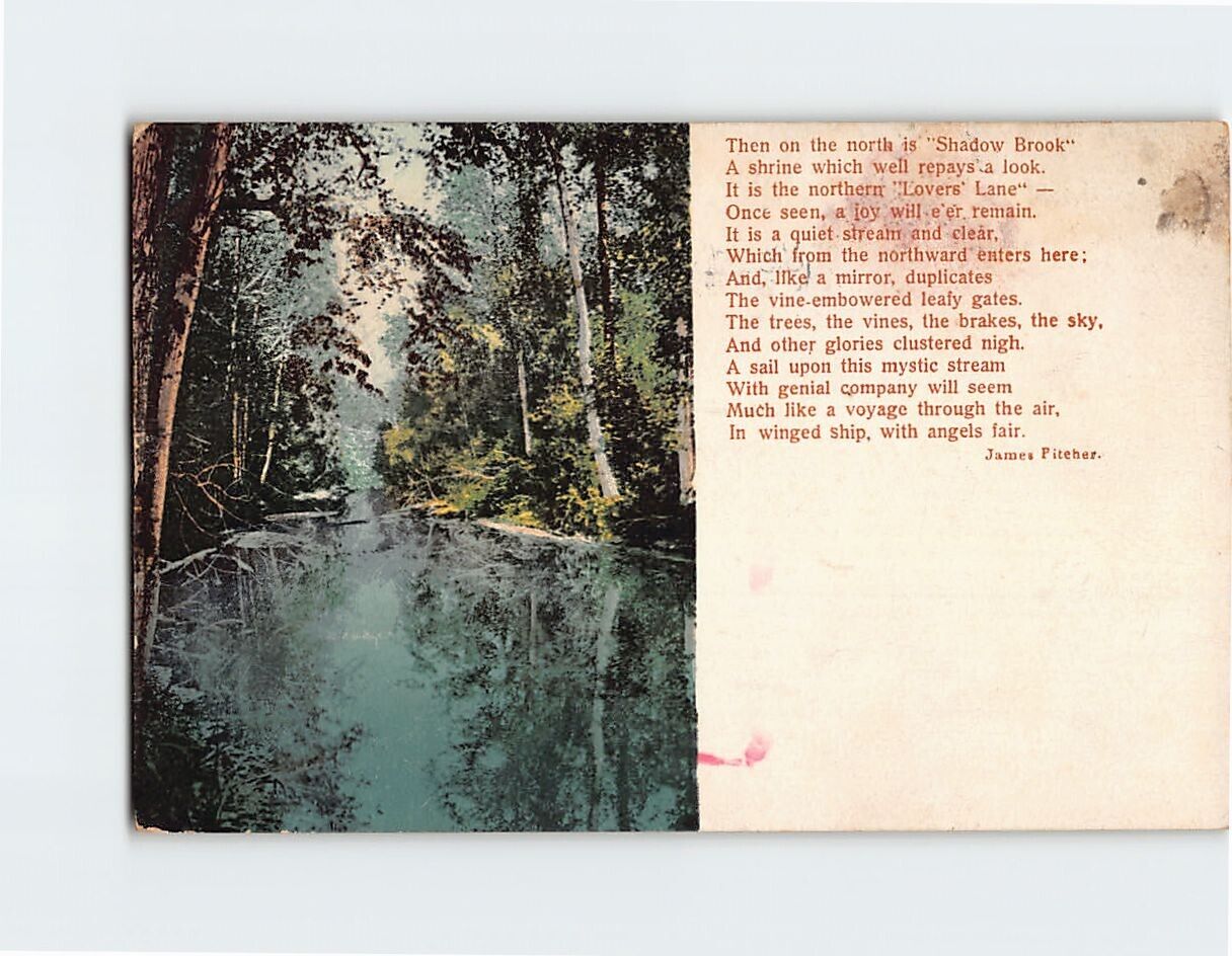 Postcard Nature Scene & James Pitcher Poem