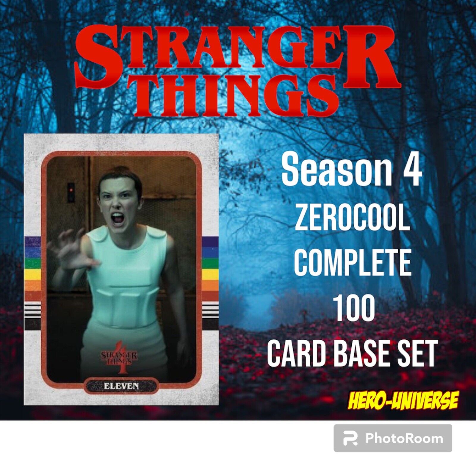 2023 Zerocool Stranger Things Season 4 Complete 100 Card Base Set 