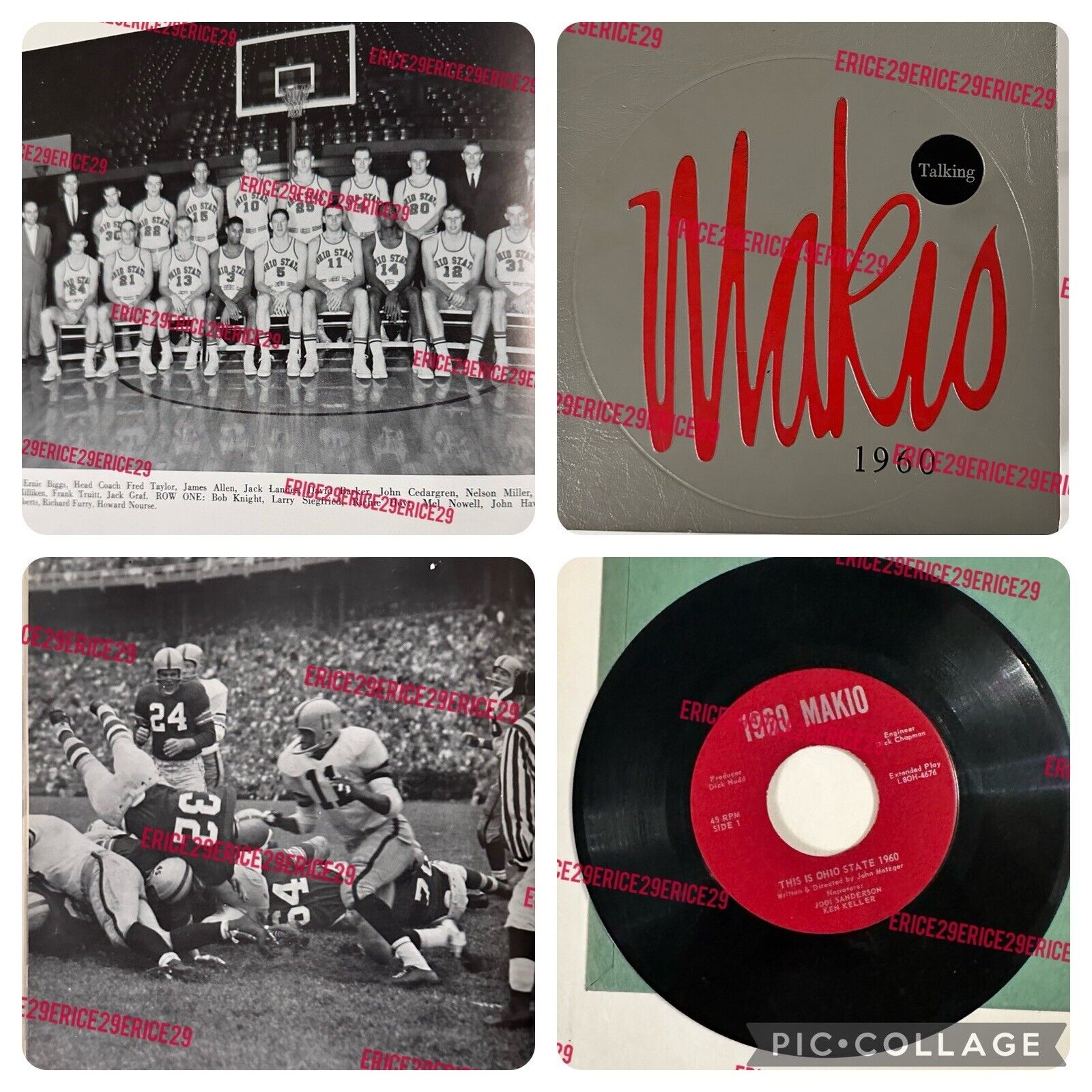 1960 Ohio State University College Talking Makio Yearbook w/ 45rpm Record