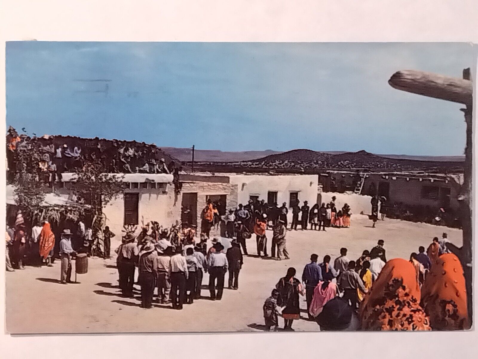 Gathering For Indian Ceremonial Dances New Mexico Postcard 
