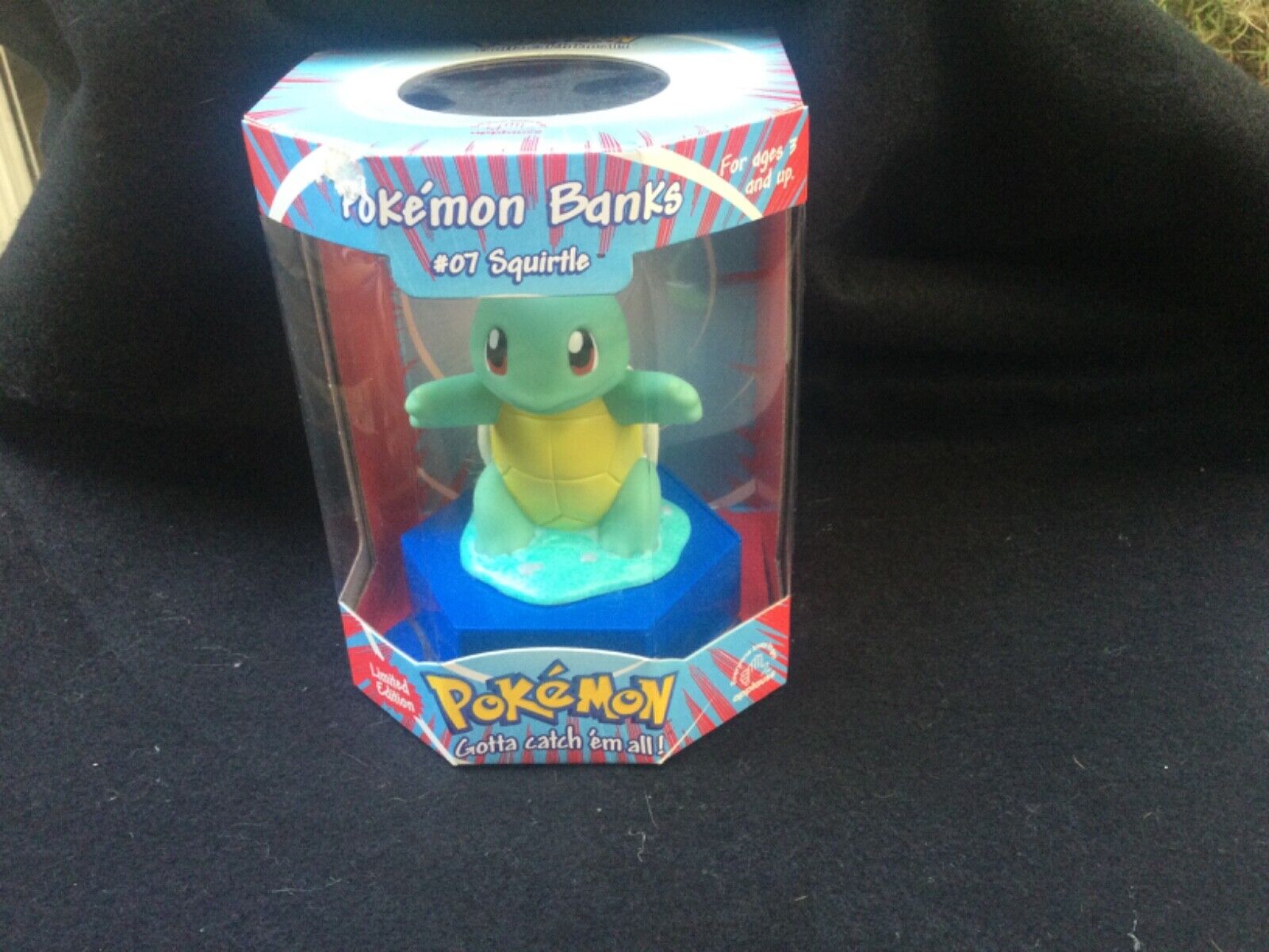 1998 APPLAUSE POKEMON BANKS #07 SQUIRTLE LIMITED EDITION BANK NEW SEALED VINTAGE