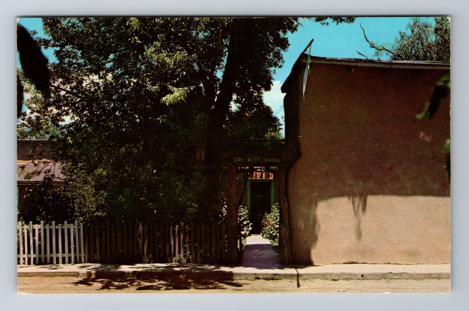 Taos NM-New Mexico, Governor Bent's House, Antique Vintage Souvenir Postcard