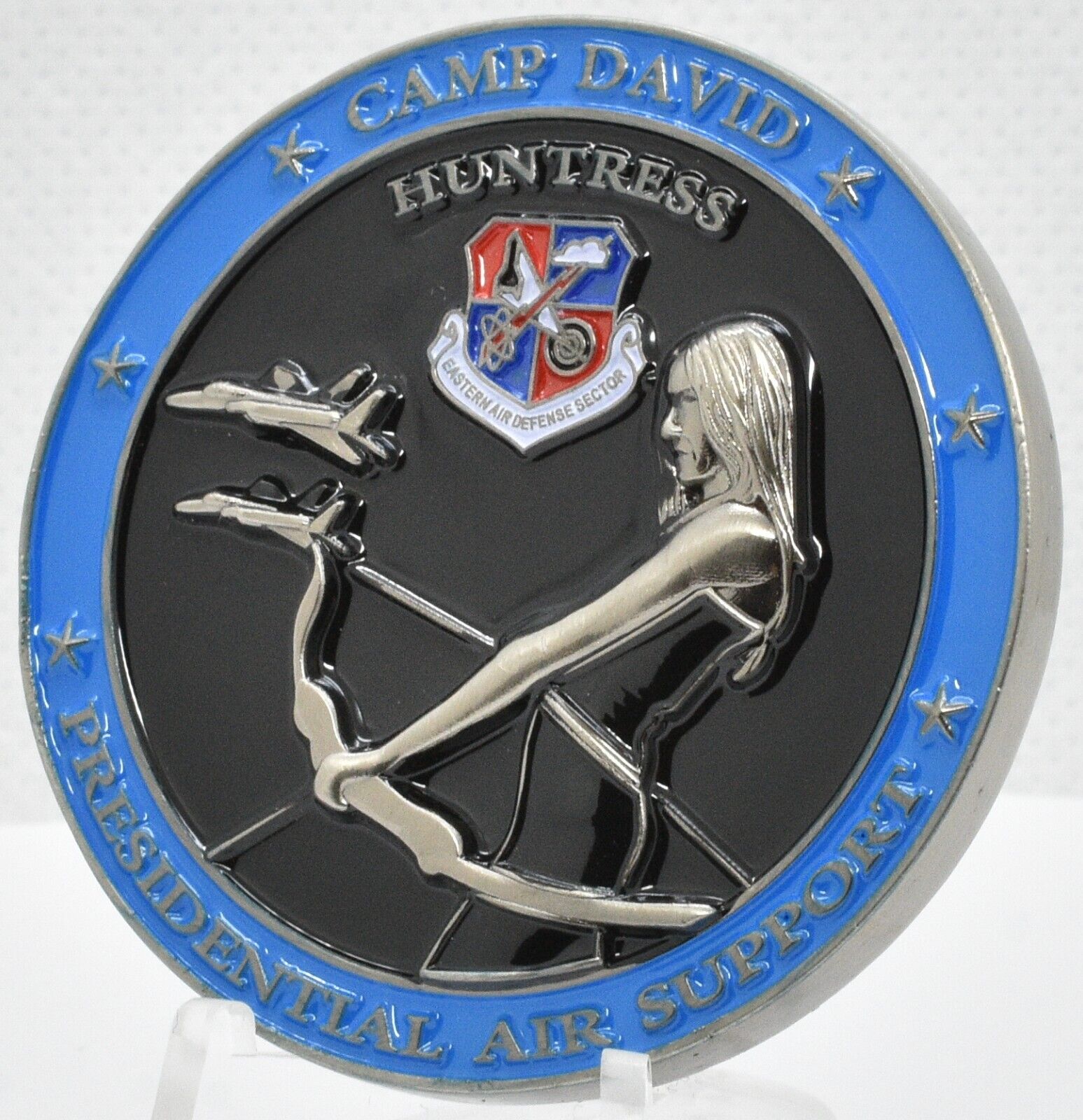 HUNTRESS Camp David Presidential Air Support Challenge Coin