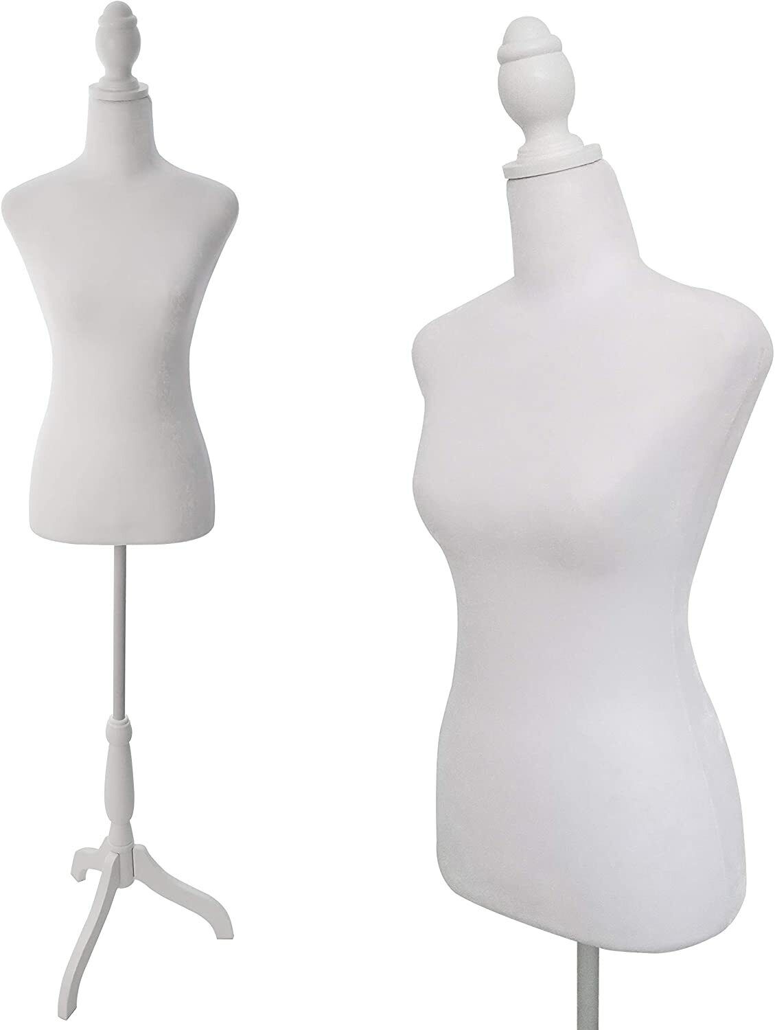 Female Mannequin Torso Dress Clothing Form Display Body Tripod Stand