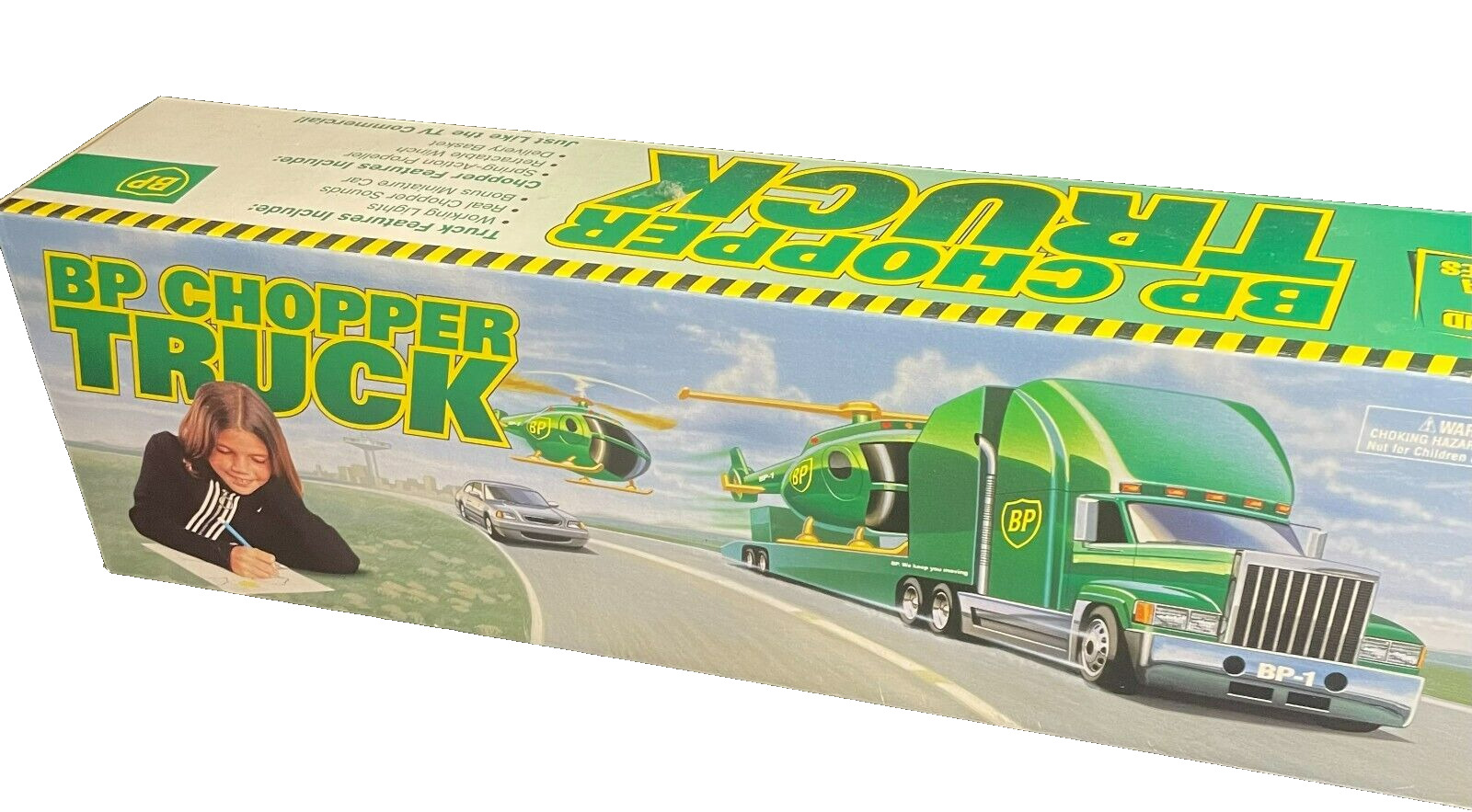 Vintage 1998 BP Truck Helicopter & Miniature Car