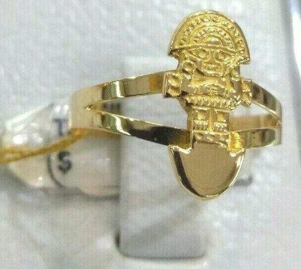Solid Gold 18k - Peruvian tumi design ring  
