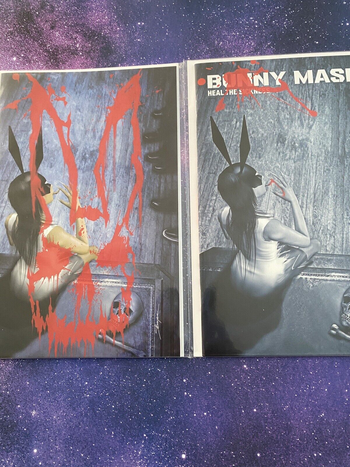 Bunny Mask #1 Set of two Sheldon Bueckert Jay Z Homage Variants LTD 300 NM