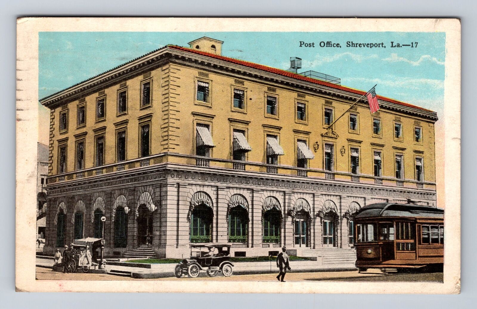 Shreveport LA-Louisiana, Post Office, Antique, Vintage c1928 Souvenir Postcard