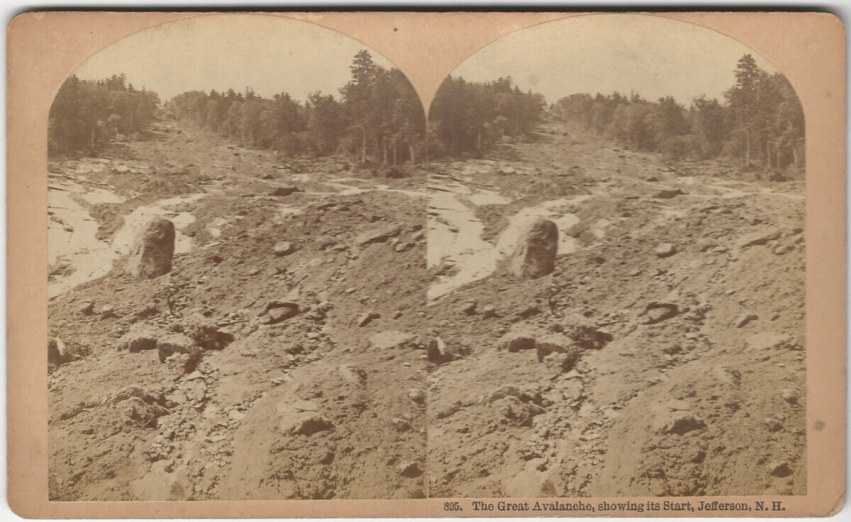 1885 Great Avalanche Jefferson New Hampshire Kilburn Vintage Stereoview