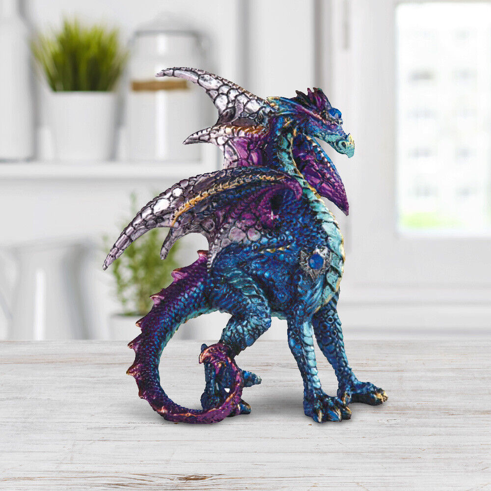 Blue/Purple Dragon Statue 5