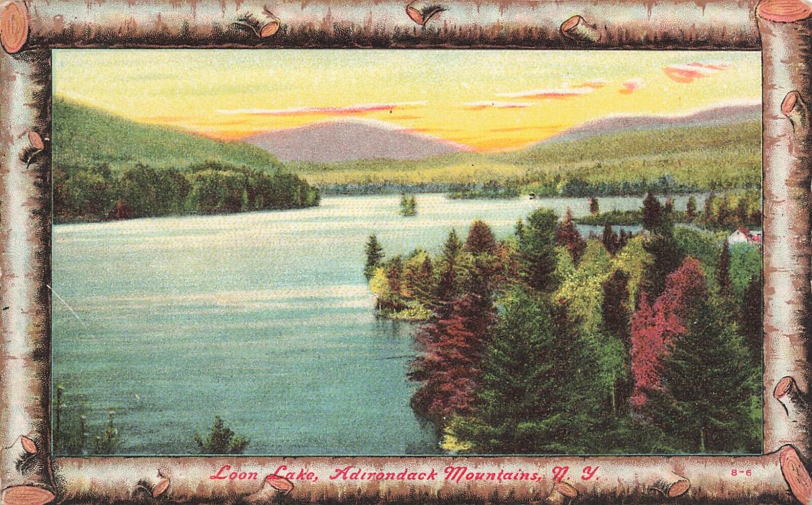 LP72 Loon Lake  Adirondack Mountains New York Postcard