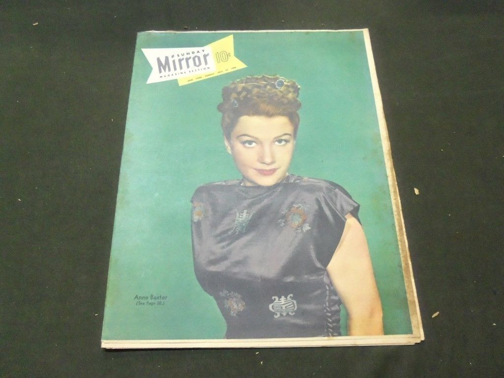 1950 JULY 23 NY SUNDAY MIRROR NEWSPAPER MAGAZINE SECTION - ANNE BAXTER - II 4094